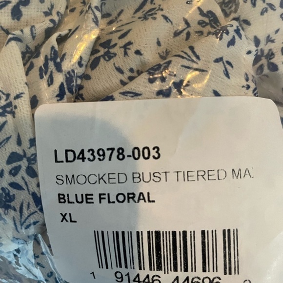 lush Smocked Bodice Tiered Maxi Dress - Picture 13 of 15